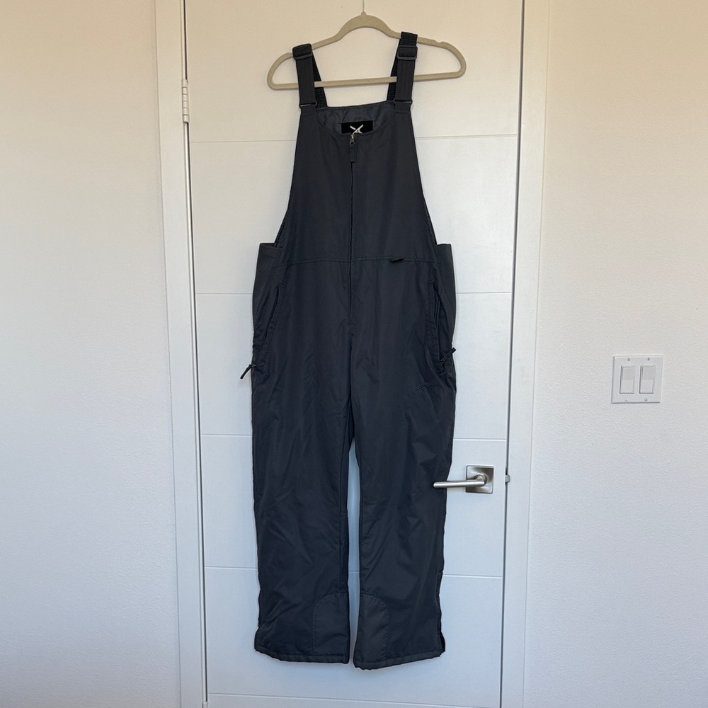 Arctix Gray Insulated Snowbib Overalls